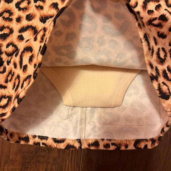 Little Lass Leopard Print Dress with Cream Top - Picture 3 of 4